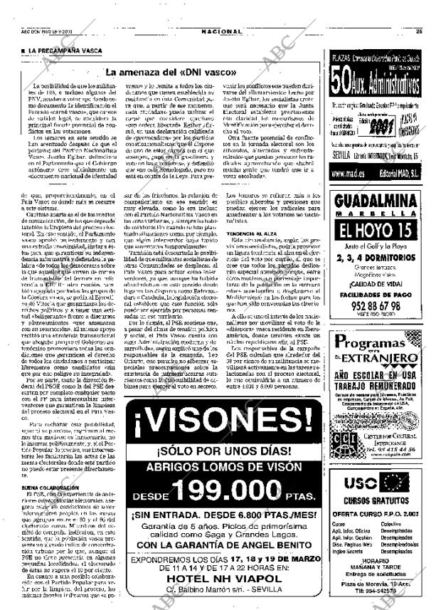 ABC SEVILLA 18-03-2001 página 25