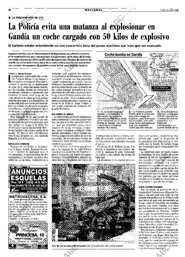 ABC MADRID 19-03-2001 página 20