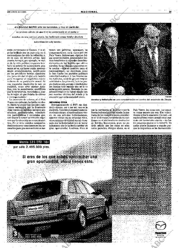 ABC MADRID 22-03-2001 página 19