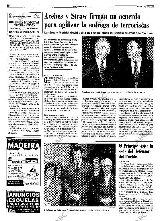 ABC MADRID 22-03-2001 página 26