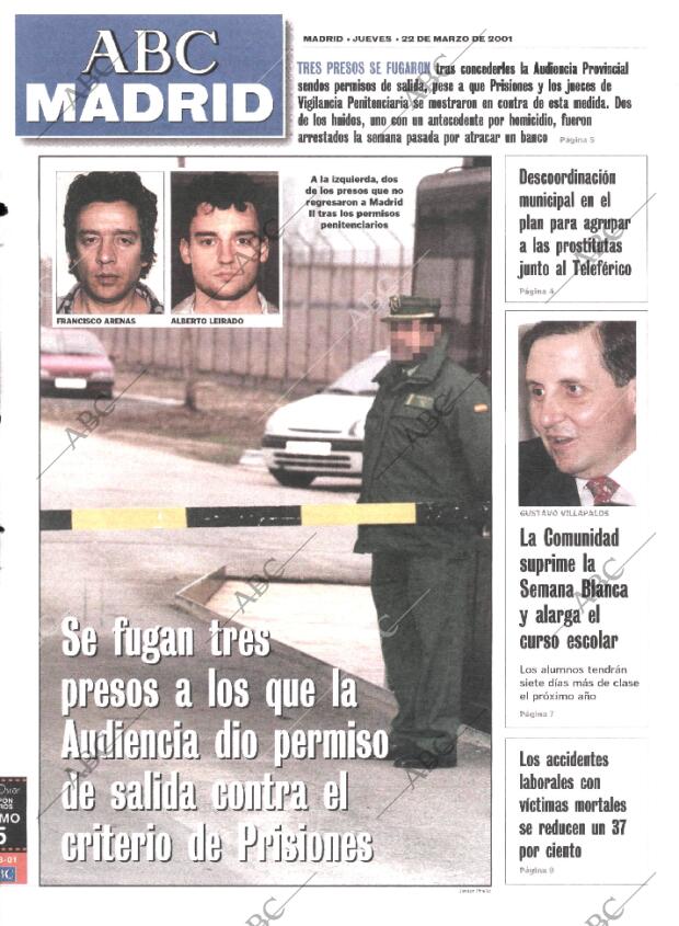 ABC MADRID 22-03-2001 página 85