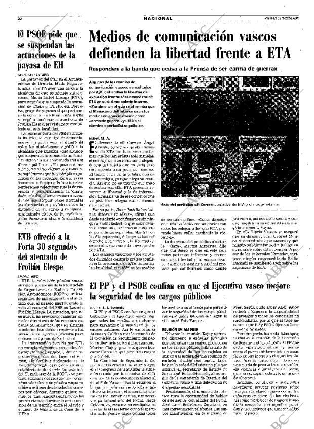 ABC SEVILLA 23-03-2001 página 22
