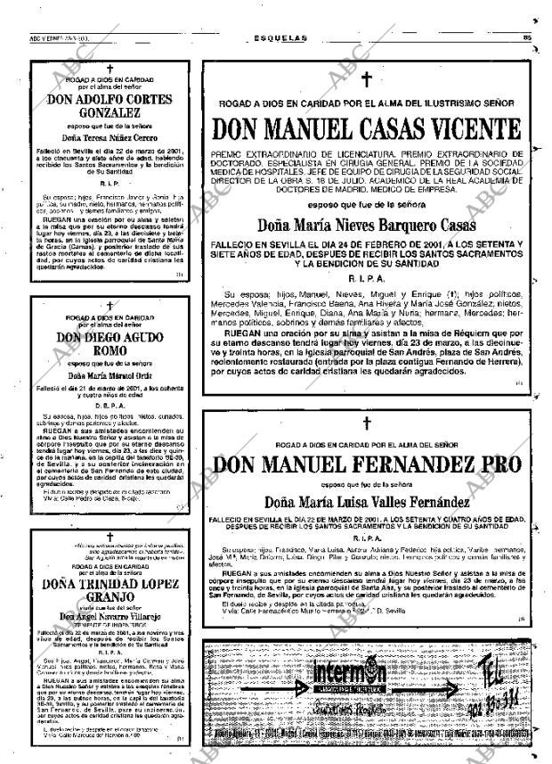 ABC SEVILLA 23-03-2001 página 85