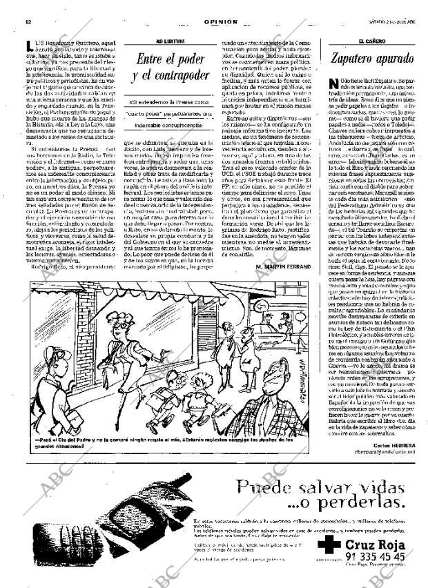 ABC MADRID 24-03-2001 página 12