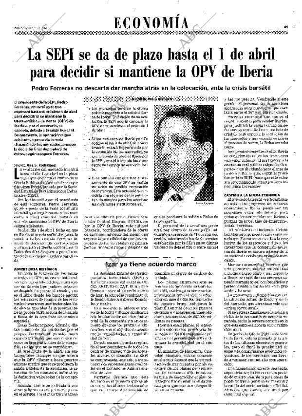 ABC MADRID 24-03-2001 página 45