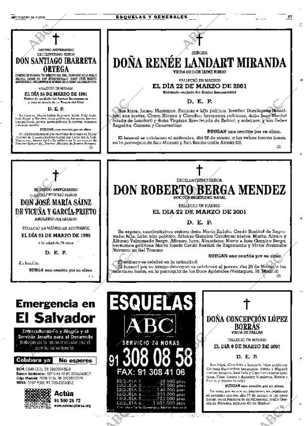 ABC MADRID 24-03-2001 página 67