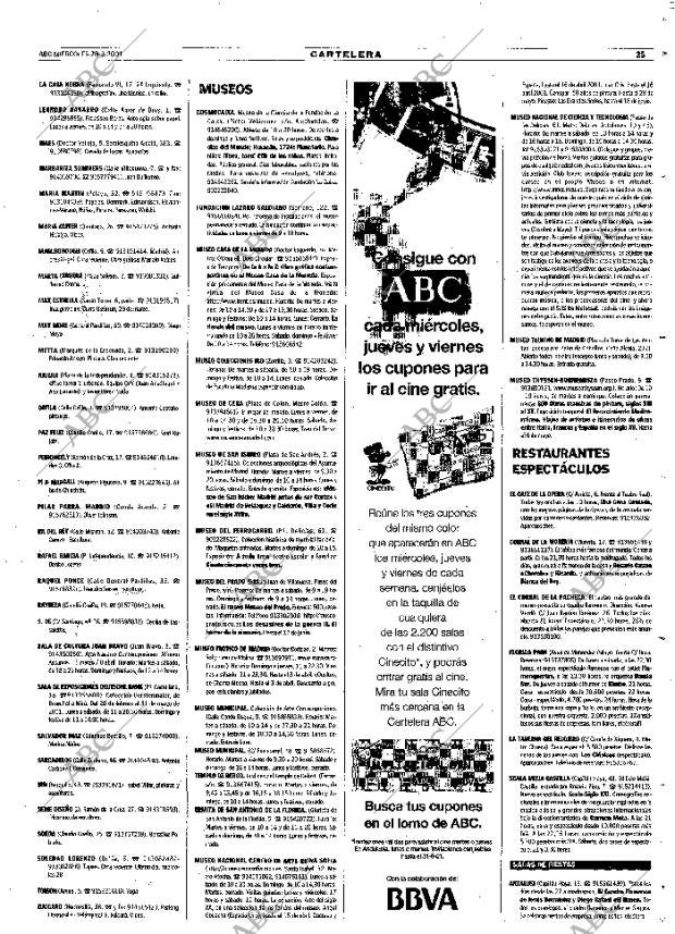 ABC MADRID 28-03-2001 página 109