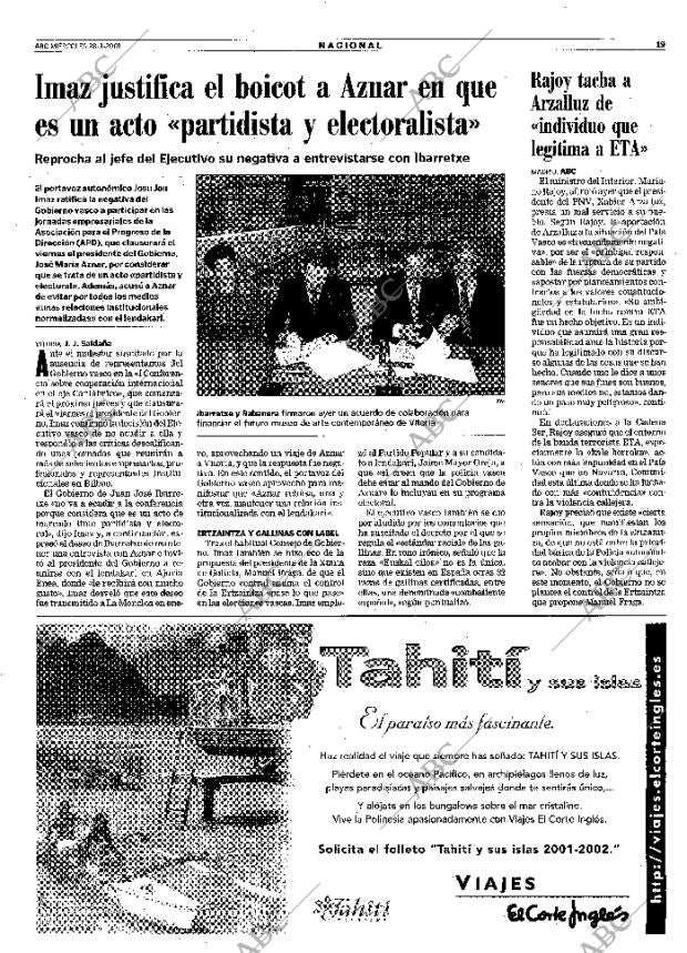 ABC MADRID 28-03-2001 página 19