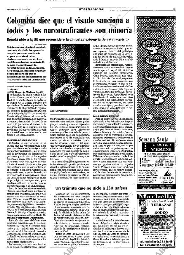 ABC MADRID 28-03-2001 página 31