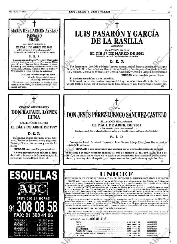 ABC MADRID 02-04-2001 página 71