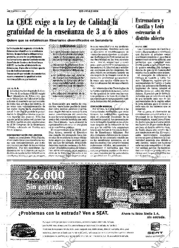 ABC MADRID 03-04-2001 página 41