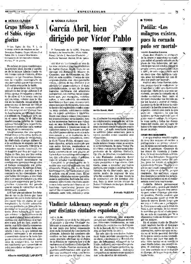 ABC MADRID 03-04-2001 página 75