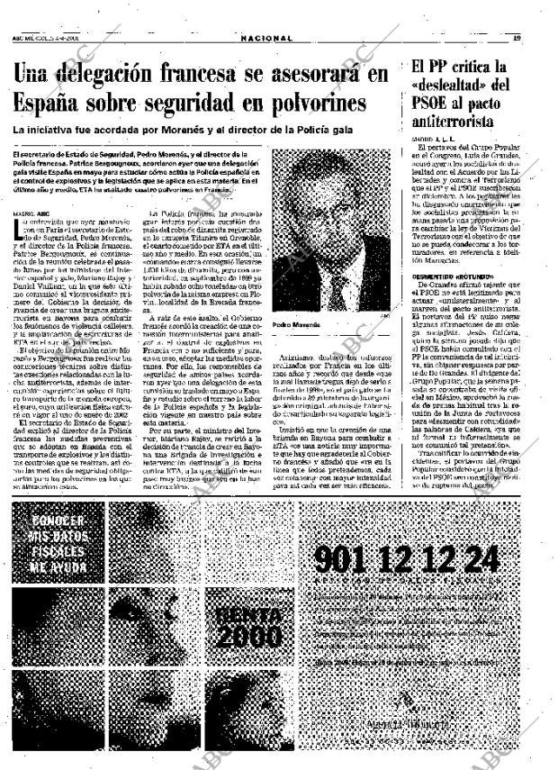 ABC MADRID 04-04-2001 página 19