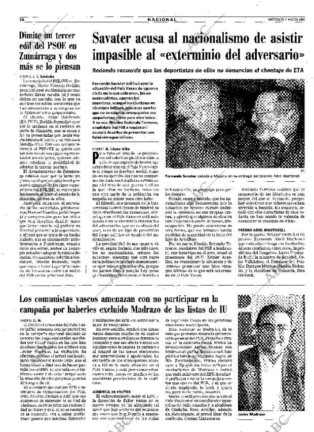 ABC MADRID 04-04-2001 página 20