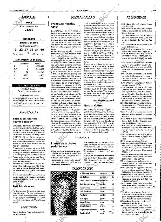 ABC MADRID 04-04-2001 página 65