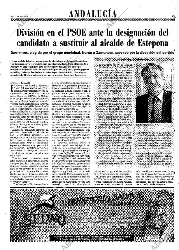 ABC SEVILLA 08-04-2001 página 67