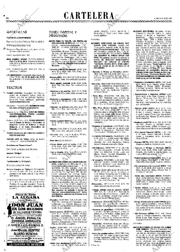 ABC SEVILLA 09-04-2001 página 74