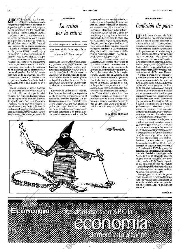 ABC MADRID 10-04-2001 página 12