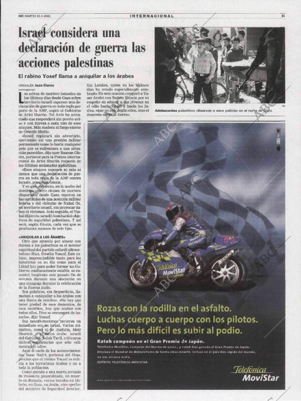 ABC MADRID 10-04-2001 página 31