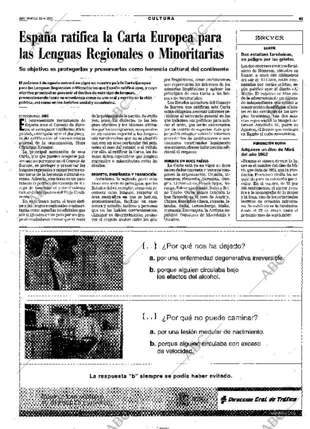 ABC MADRID 10-04-2001 página 41