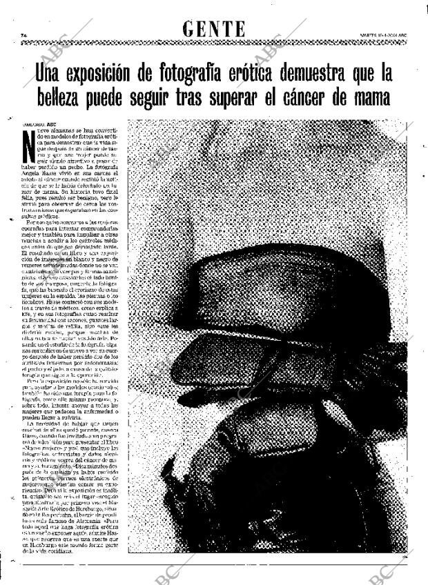 ABC MADRID 10-04-2001 página 74