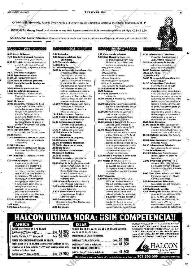 ABC MADRID 10-04-2001 página 83