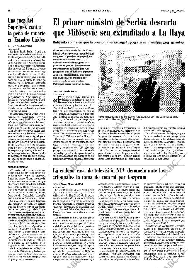 ABC MADRID 11-04-2001 página 28