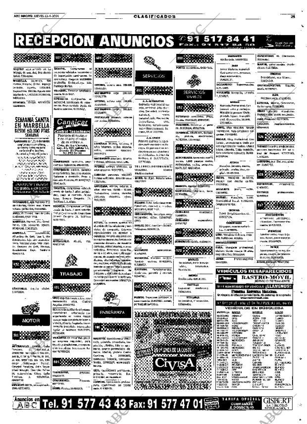 ABC MADRID 12-04-2001 página 105