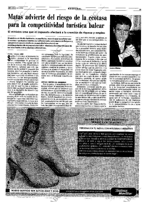 ABC MADRID 12-04-2001 página 19