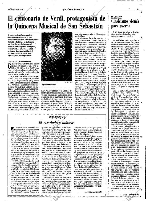 ABC MADRID 12-04-2001 página 67