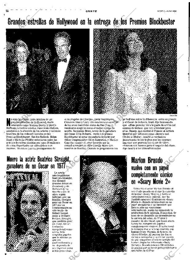 ABC MADRID 12-04-2001 página 70