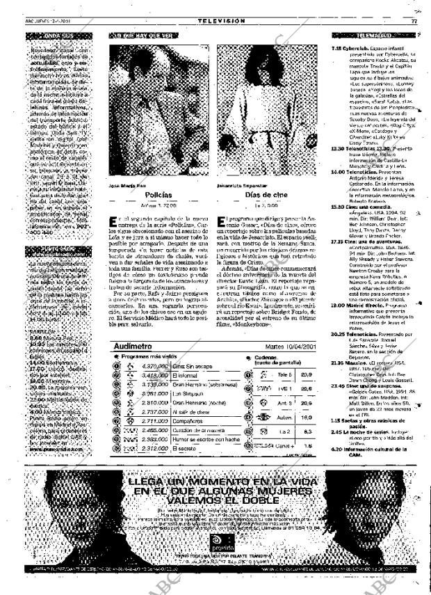 ABC MADRID 12-04-2001 página 77