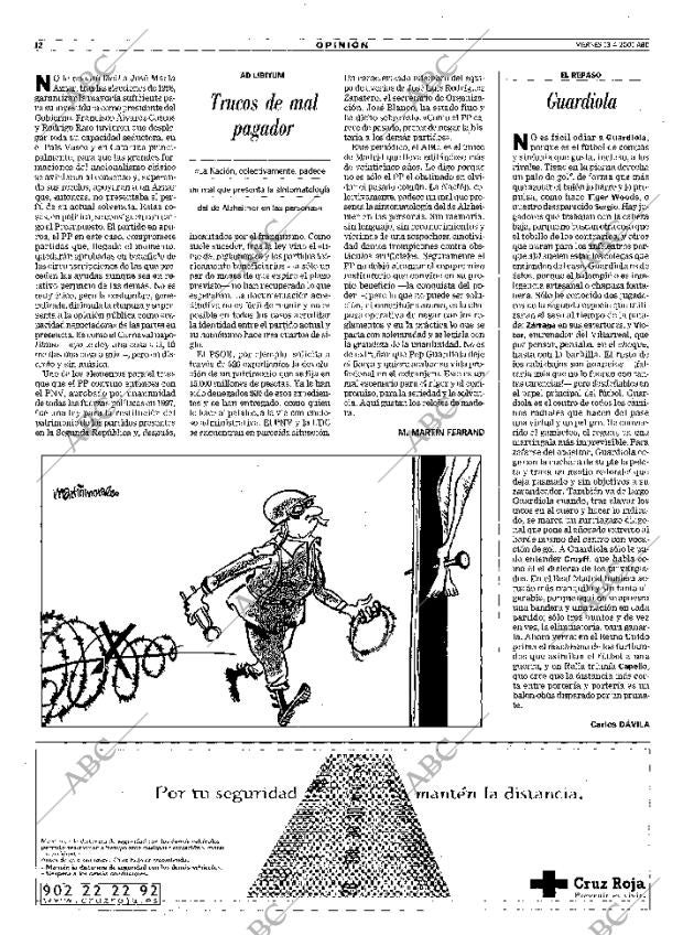ABC MADRID 13-04-2001 página 12