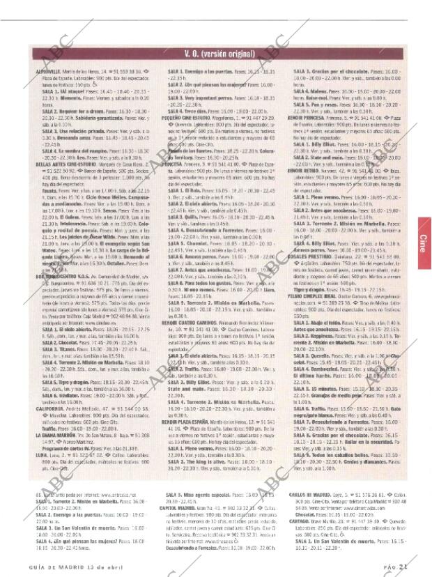 ABC MADRID 13-04-2001 página 129
