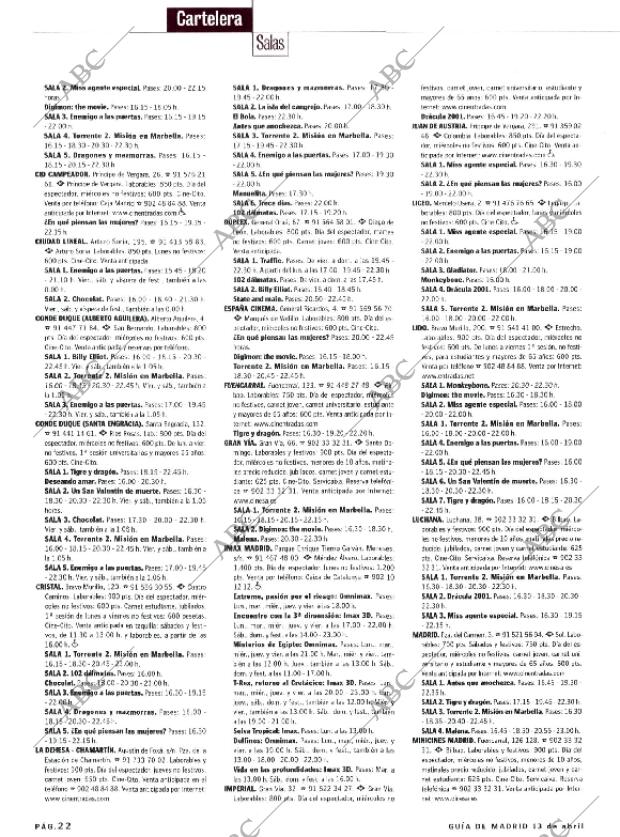 ABC MADRID 13-04-2001 página 130