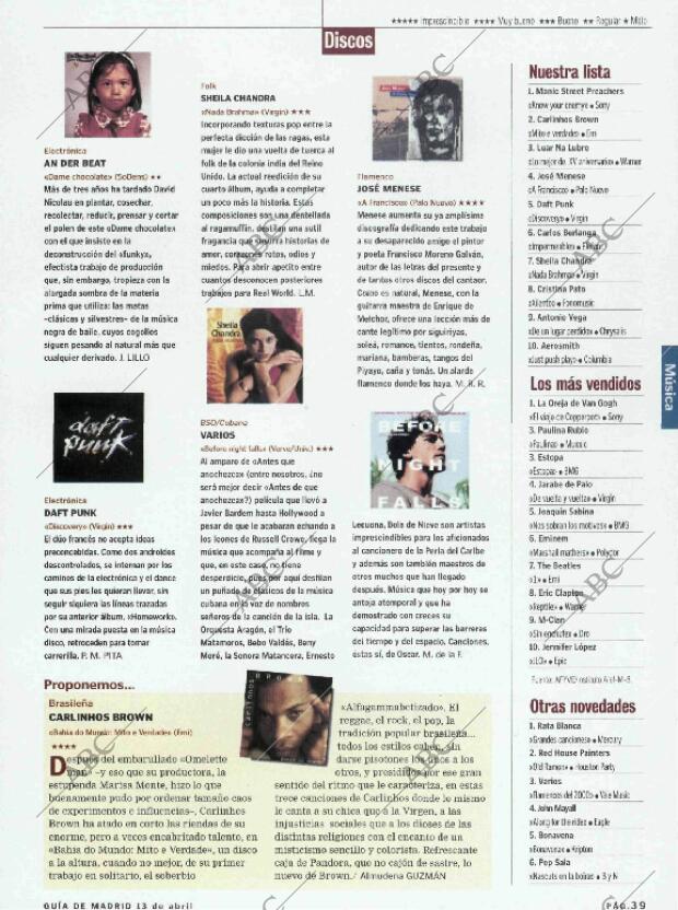 ABC MADRID 13-04-2001 página 147