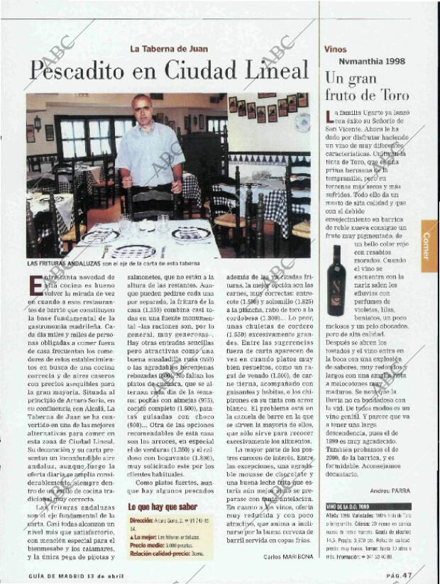 ABC MADRID 13-04-2001 página 155