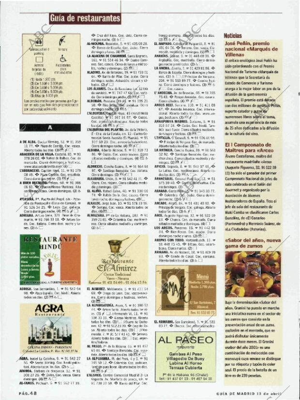 ABC MADRID 13-04-2001 página 156