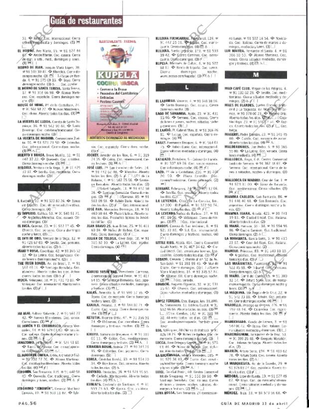 ABC MADRID 13-04-2001 página 164