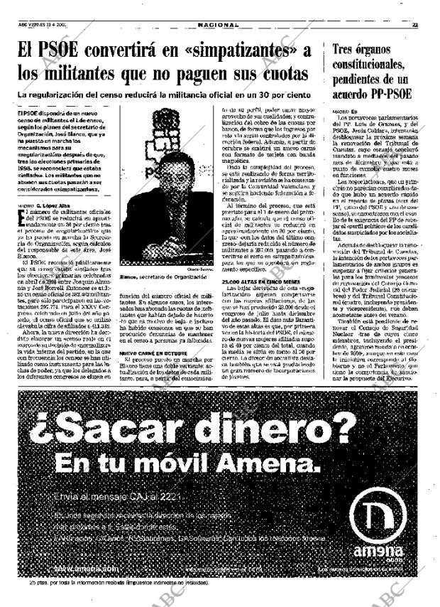 ABC MADRID 13-04-2001 página 21