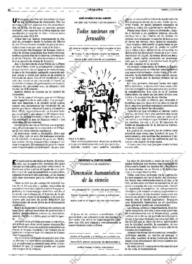 ABC MADRID 13-04-2001 página 22