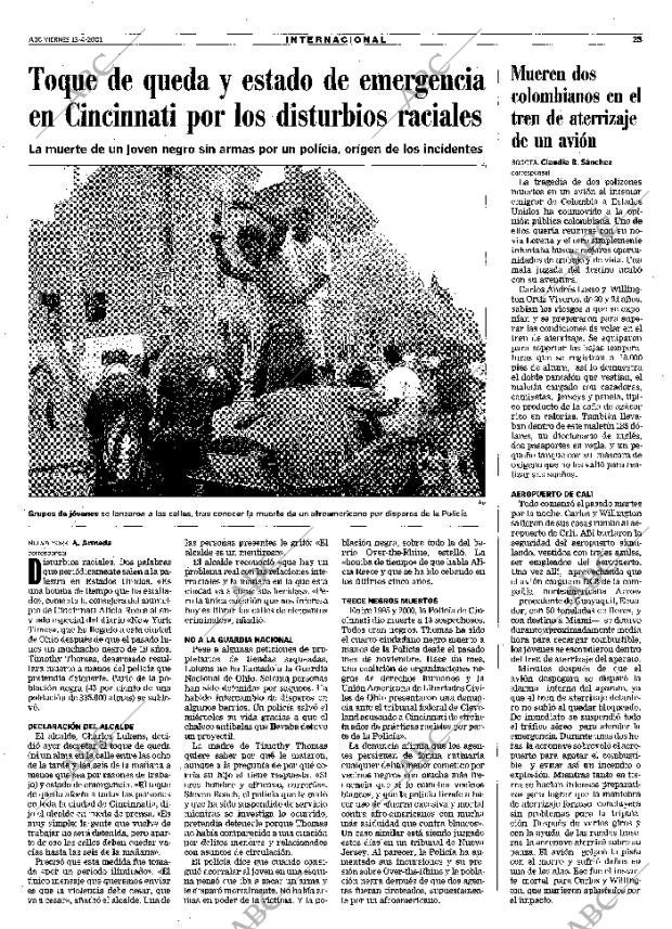 ABC MADRID 13-04-2001 página 25