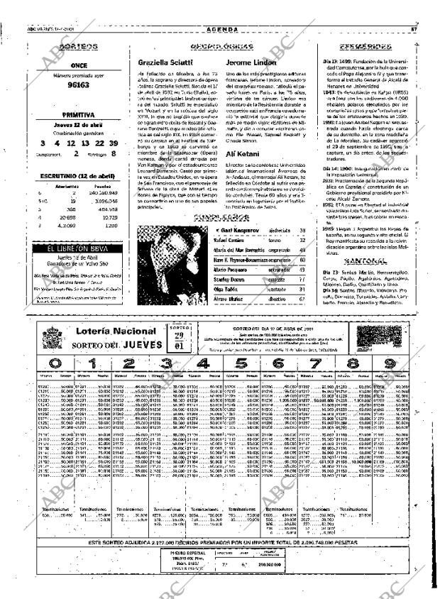 ABC MADRID 13-04-2001 página 57