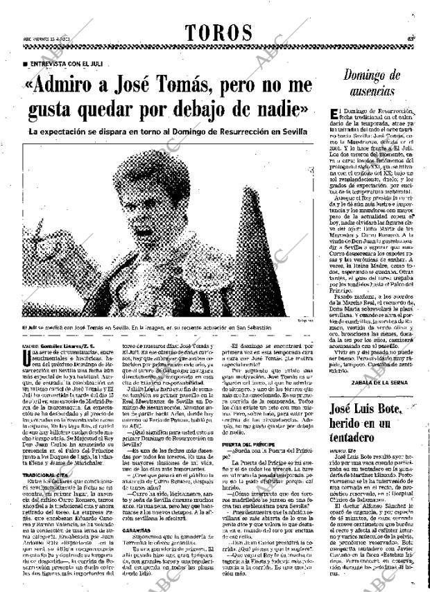 ABC MADRID 13-04-2001 página 63