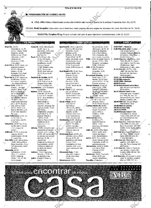 ABC MADRID 13-04-2001 página 74