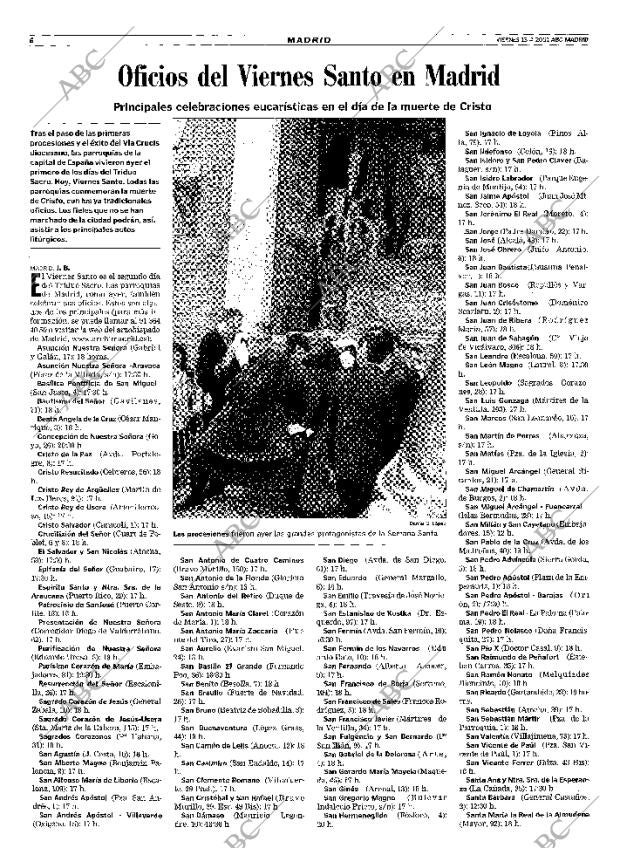 ABC MADRID 13-04-2001 página 86