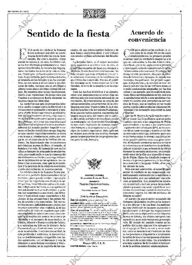 ABC MADRID 13-04-2001 página 9