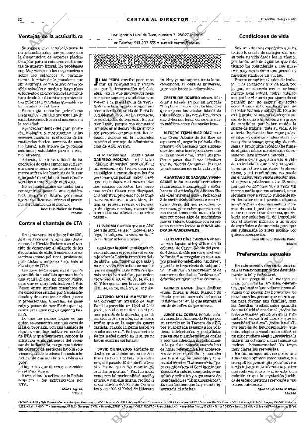 ABC MADRID 15-04-2001 página 12