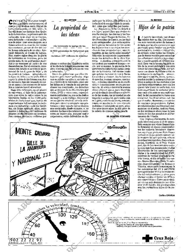 ABC MADRID 15-04-2001 página 14