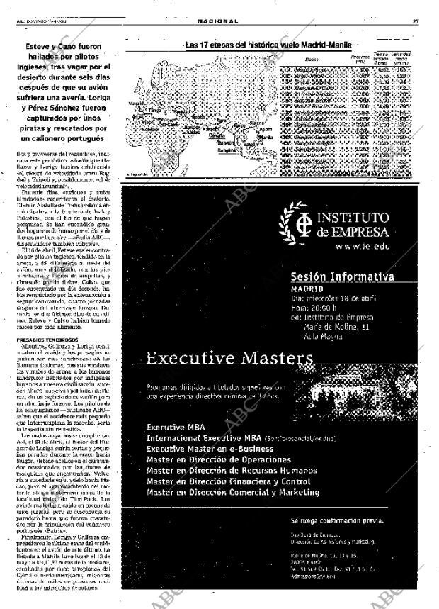 ABC MADRID 15-04-2001 página 27